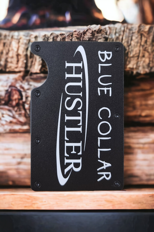 Aluminum Wallet Blue Collar Hustler