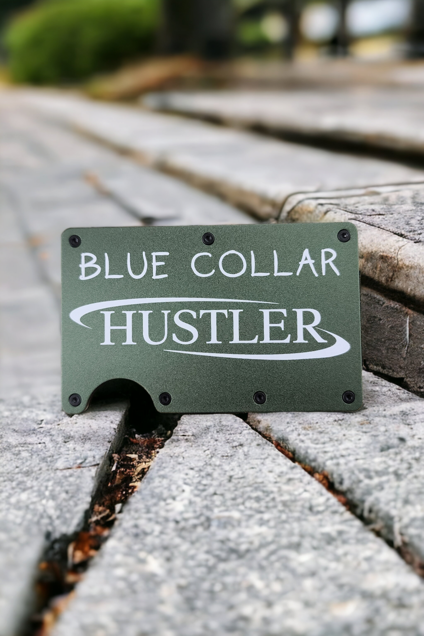 Aluminum Wallet Blue Collar Hustler