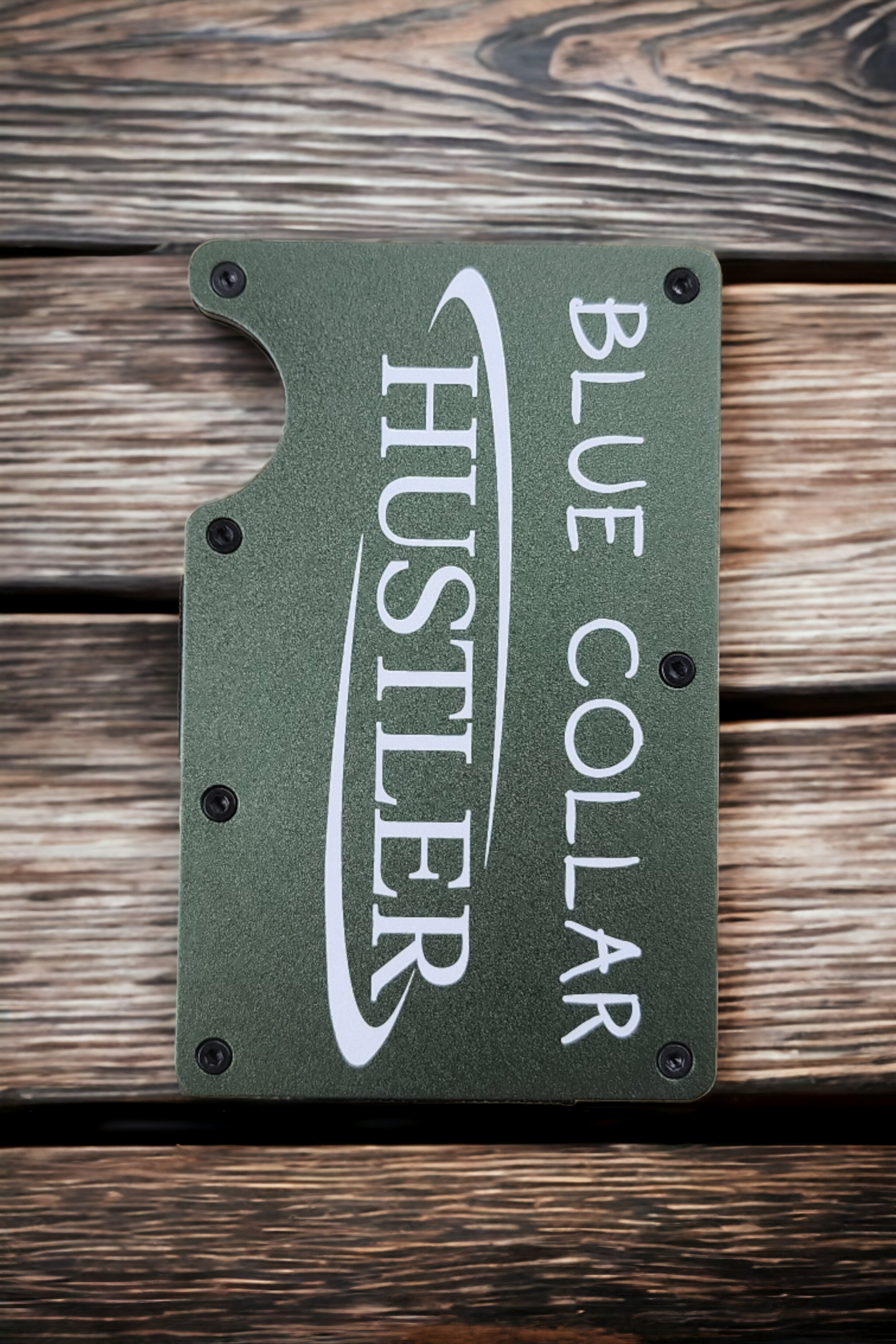 Aluminum Wallet Blue Collar Hustler