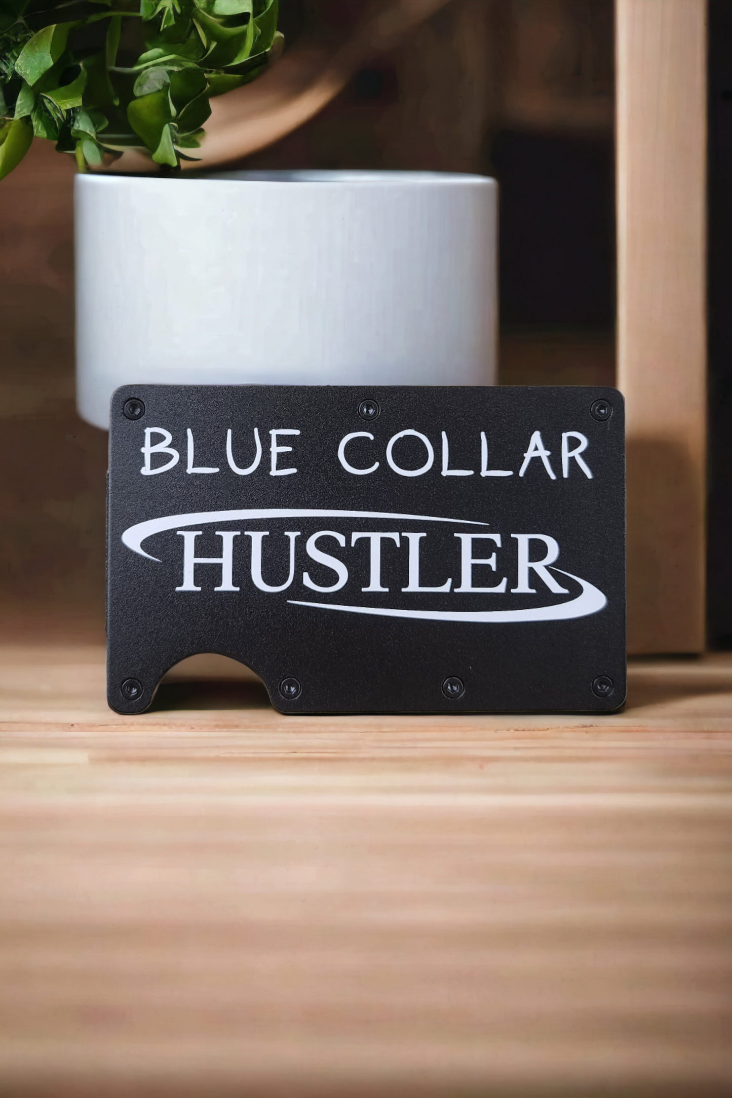 Aluminum Wallet Blue Collar Hustler